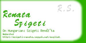 renata szigeti business card